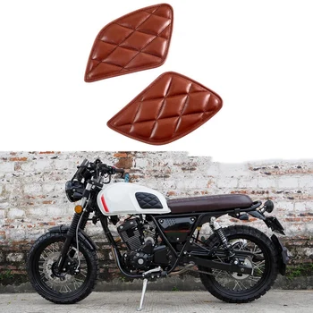 

Motorcycle Tank Sticker Retro Motorbike Tank Protection Vintage Decoration Cafe Racer Style Knee Grip Moto Tank Pad