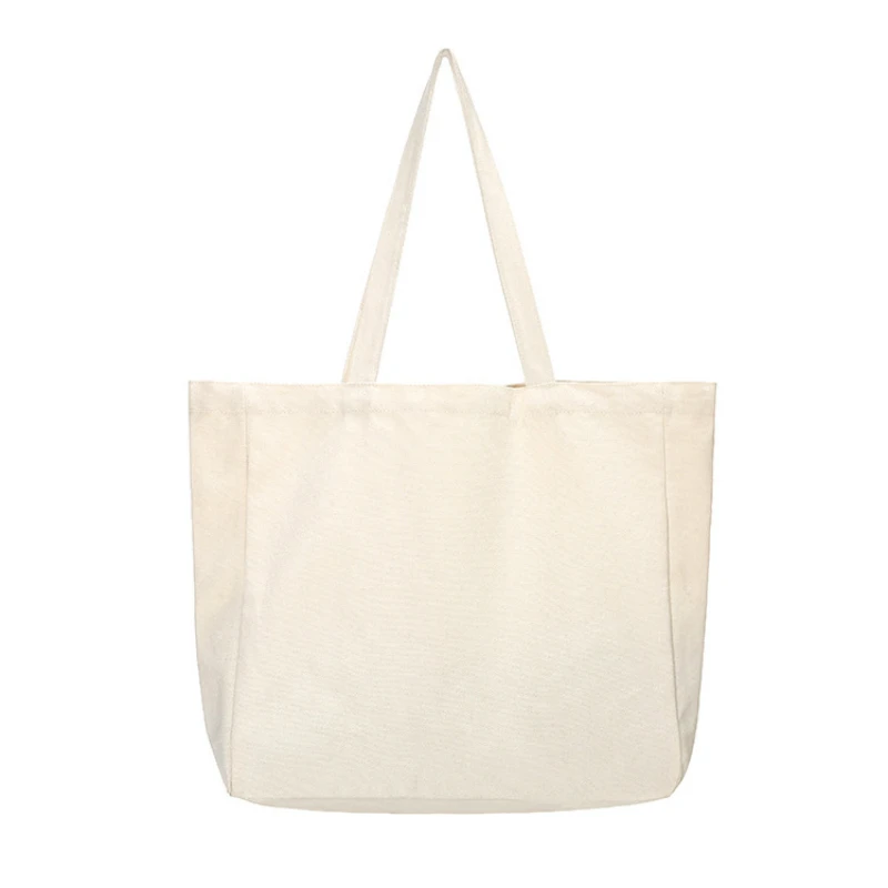 atinfor Cotton Canvas Women Shoulder Bag Grocery Foldable Eco Handbags Casual Reusable Shopping Bag Lady Tote Bags Large