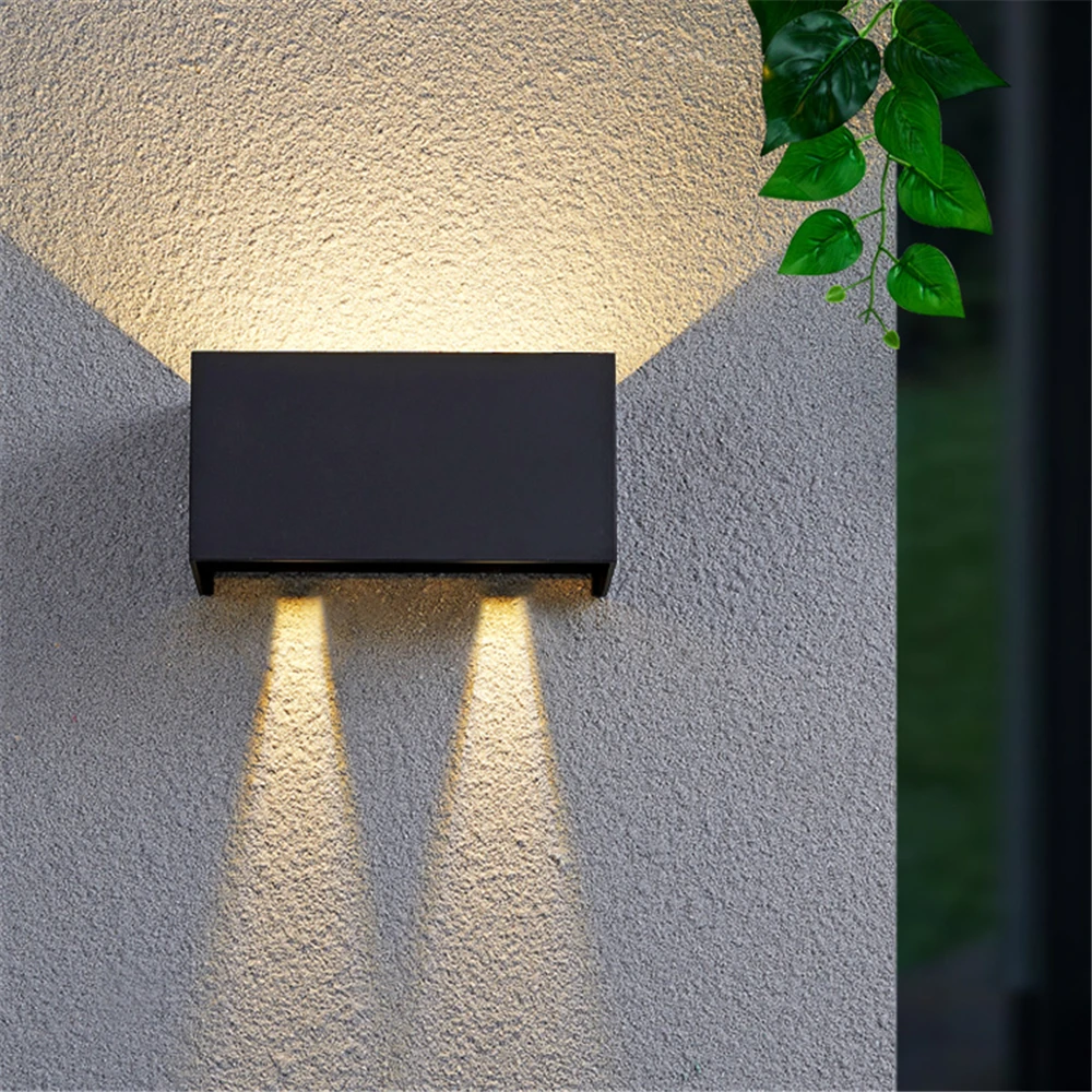24W LED Waterproof Wall Lamps Square Indoor Outdoor Waterproof Wall Lights Aluminum Black White Warm White Light LED Wall Lamps