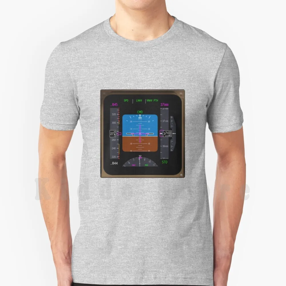 Maglietta Con Display Di Volo Primario Boeing Uomo Cotone Cotone S - 6Xl Boeing 747 Boeing Boeing 744 Display Di Volo Primario Pfd