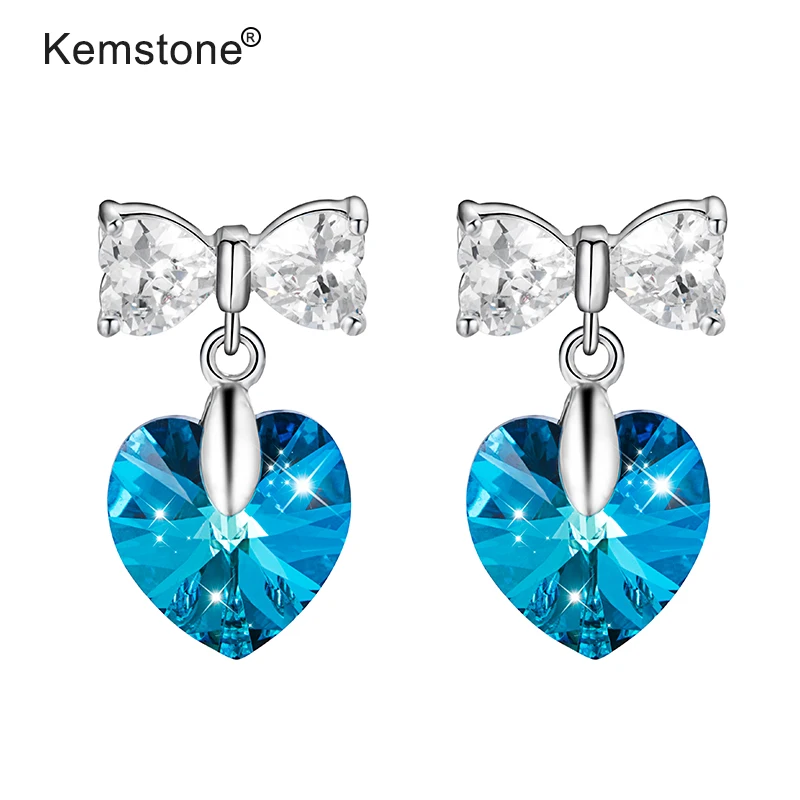Kemstone 925 Серебряная застежка изысканное белое платье-пачка с бантом в форме сердца