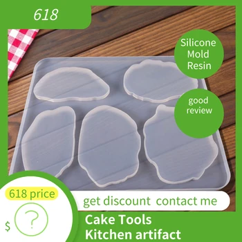 

Silicone Mold Resin Molds Irregular Coasters Pendant Mold For Jewelry Making DIY Craft Safe Flexible Completely Transparent