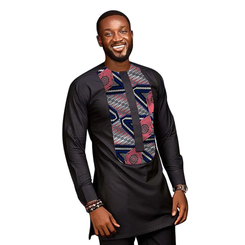 African clothing men's Ankara shirt long sleeve tops for man dashiki black shirts custom made groom African clothes African clothing men's Ankara shirt long sleeve tops for man dashiki black shirts custom made groom African clothes