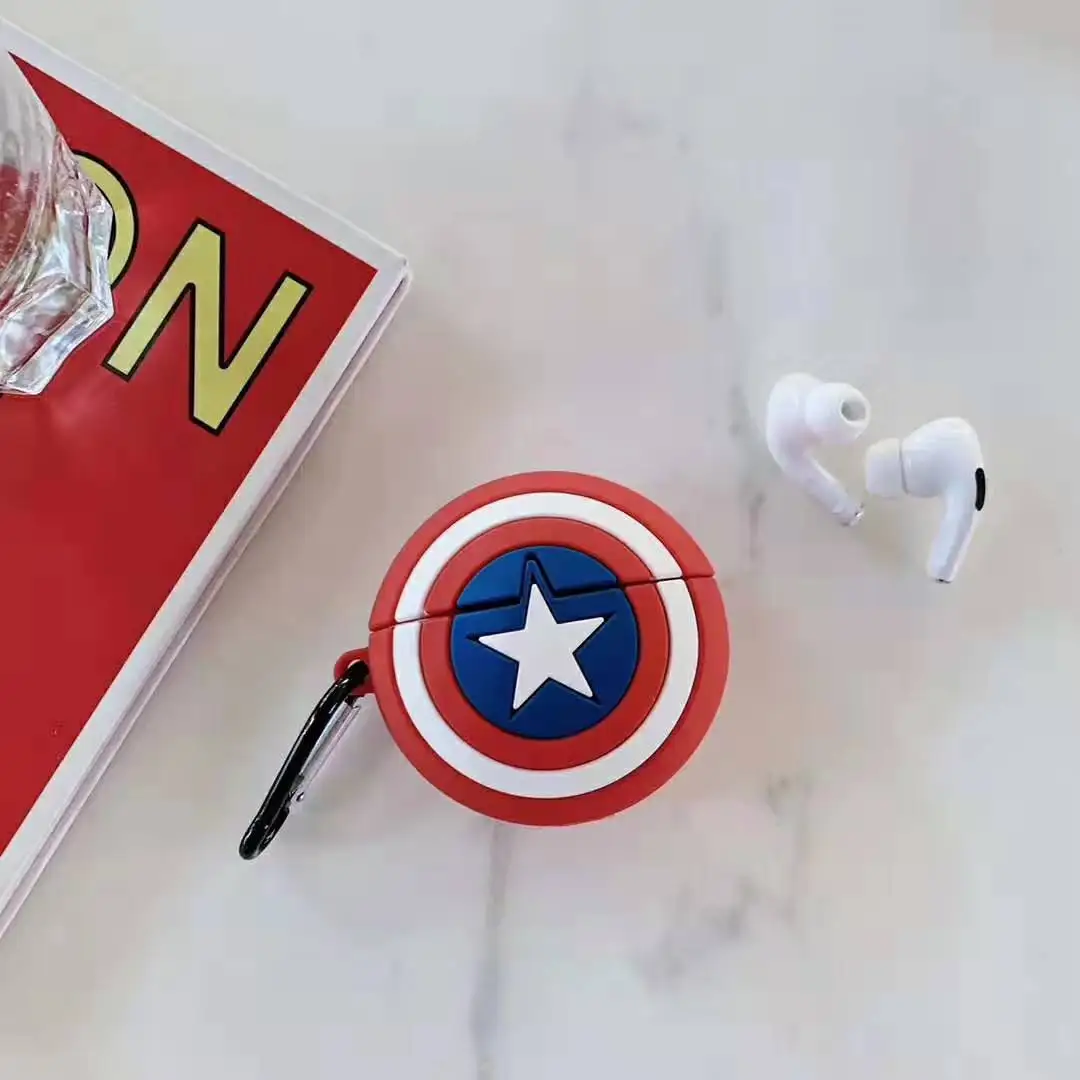 Marvel Америка Капитан силиконовый чехол Защитный чехол для Apple Airpods pro Bluetooth наушники Мягкий силиконовый чехол для Airpods 3
