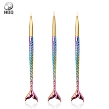 3 Pcs Professional Nail Art Pull Pen Manicure Brushes Drawing Flower Design Salon Tools Phototherapy Fishtail Electroplating