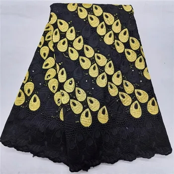 

5yards dubai fabric african 100%cotton tissu swiss voile lace swiss voile lace in switzerland 2020 high quality dry lace fabrics