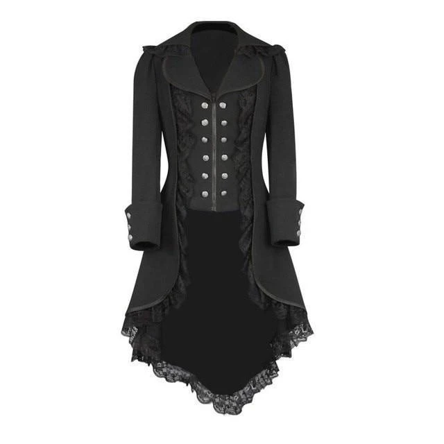Gothic coat blazer steampunk tuxedo black gothic Victorian ladies | Женская одежда