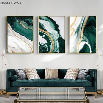 

Minimalist Abstract Wall Poster Modern Style Canvas Print Green Texture Painting Contemporary Art Room Decoration Picture