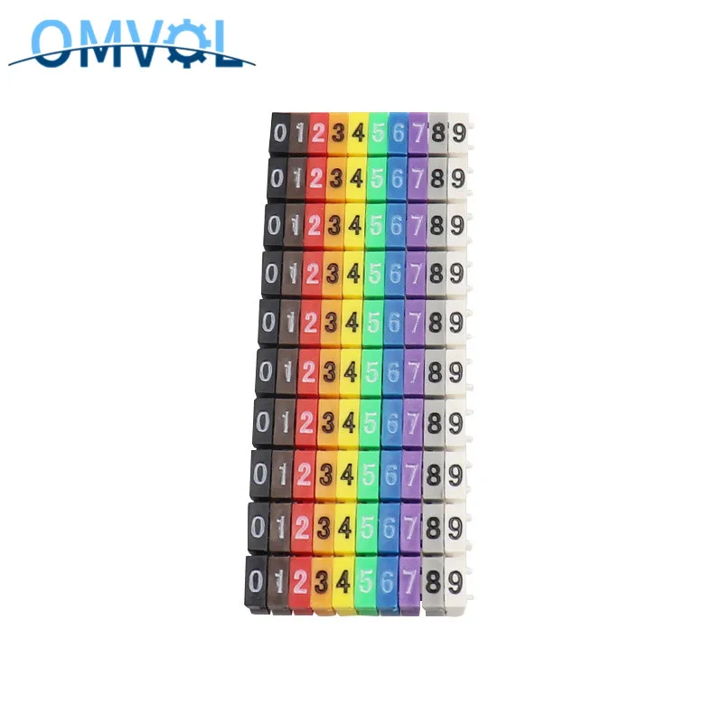 100 шт. упак. 0 9 0123456789 75 мм2 6 с арабскими цифрами зажимом типа M CAT сетевой Ethernet провод