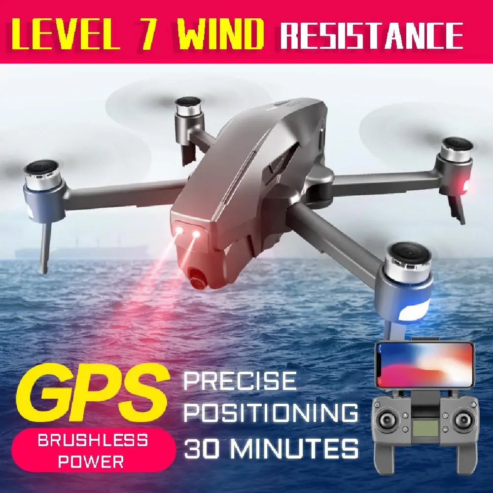 Бесщеточный Дрон Gps Follow Me 5g Wifi Fpv Rc Квадрокоптер 1600m 30 минут полета 4k Дрон с камерой Hd Дрон игрушка Vs Sg907