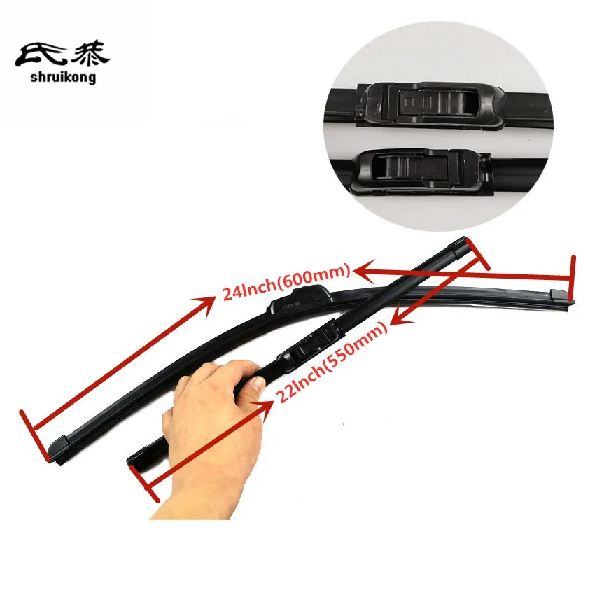 2pcs/lot Sg001 Wiper Blades For 20032010 Bmw X5 E53 24"+22" Fit