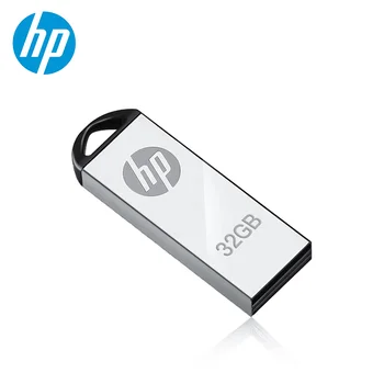 

HP usb Flash Drive 2.0 Silver Metal flashdrive Mini Pendrive 64GB 32GB 16GB Pen Drive Memory Flash Stick Keychain Disk on Key