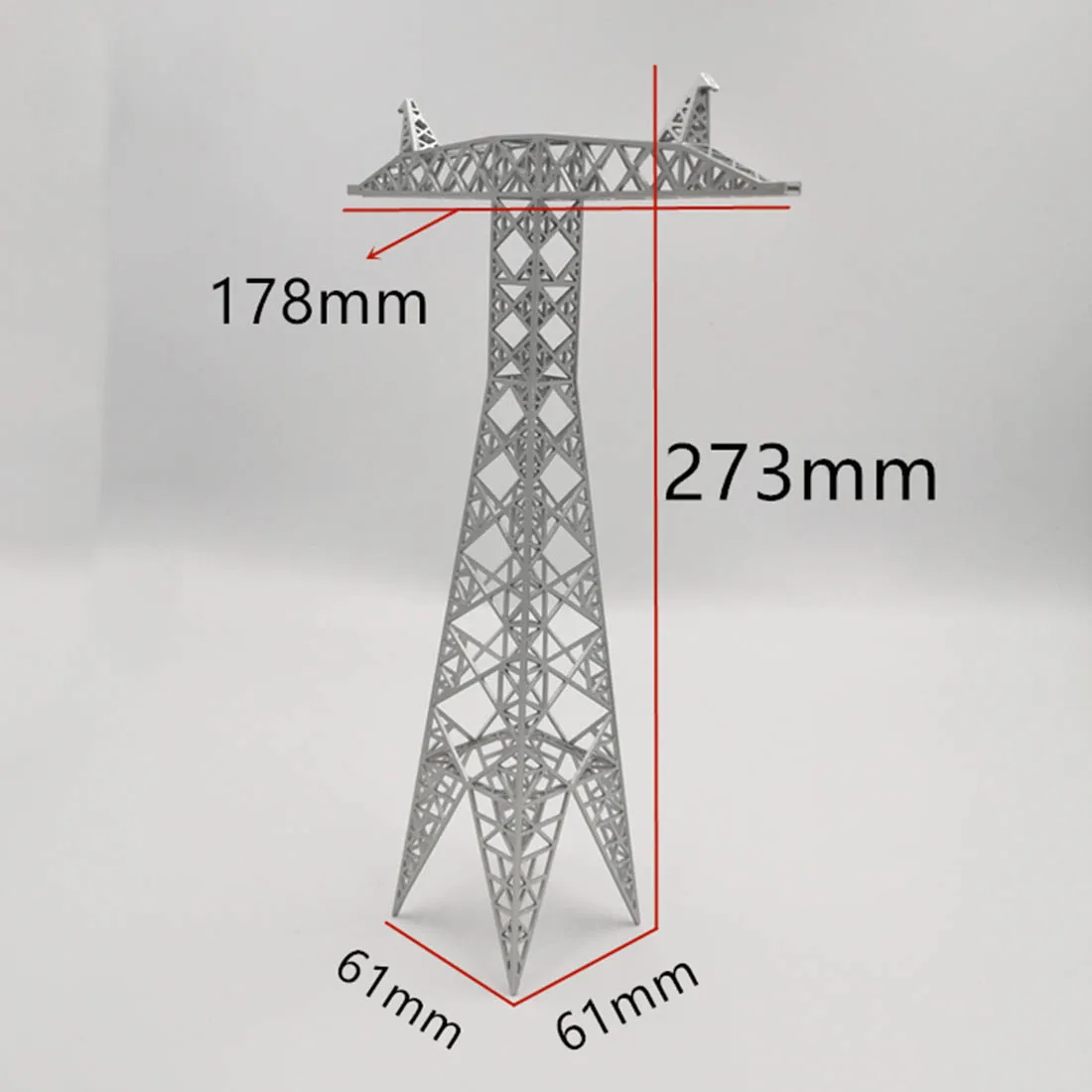 27,3x6,1x6,1 см песочный стол мощность башня модель башня передачи Т-образная прямая башня высокого напряжения башня-серебристо-серый