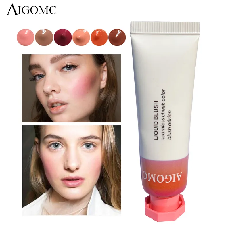 AIGOMC New Makeup Blush Liquid Woman's Fashion Pink Decoration Blusher Matte Nude Repair Rouge Beauty Products | Красота и