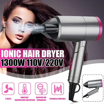 

110V/220V Foldable Professional Hair Dryer for Hairdressing Barber Salon Hairdryer Styling Tools Negative Ionic Blow Hair Dryer