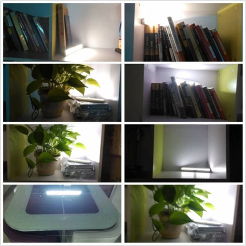 10 LED PIR Motion Sensor USB Charging Closet Lamp Cabinet Night Light Portable
