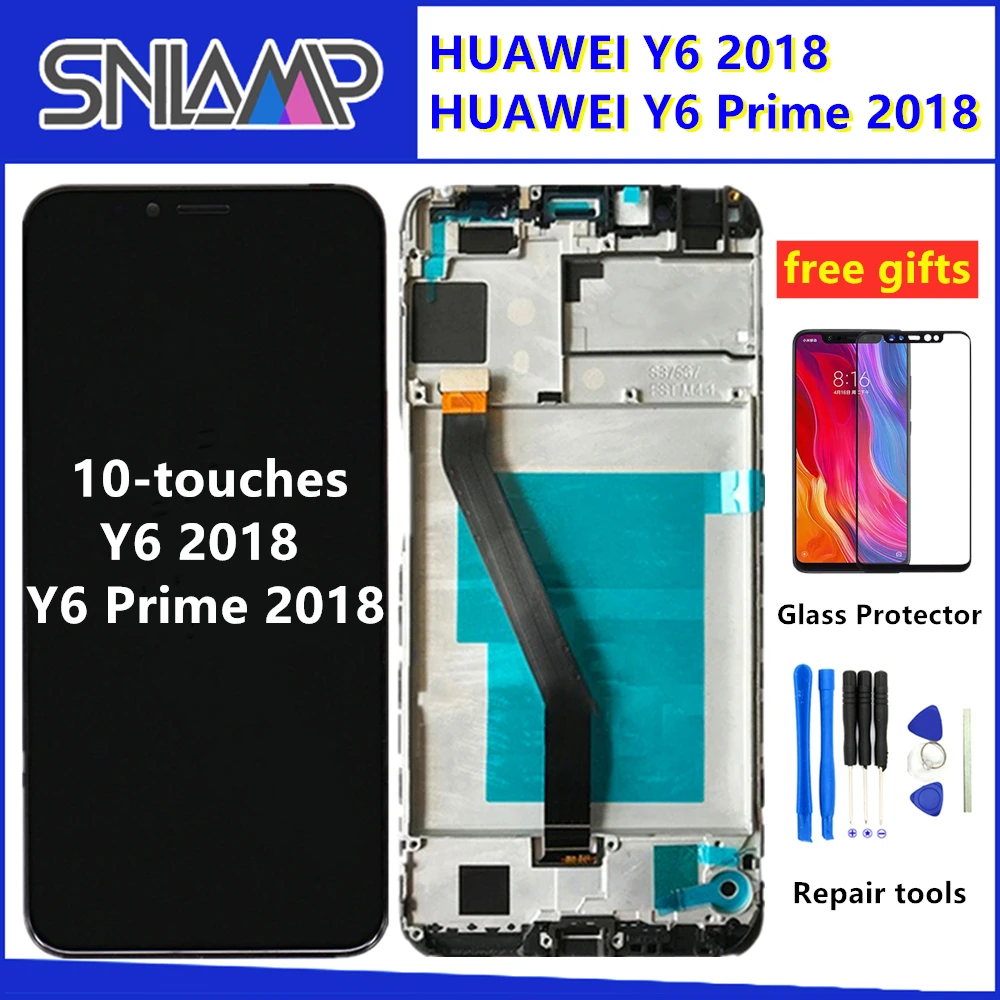

Original LCD For Huawei Y6 2018 Display Touch Screen +Frame For Huawei Y6 Prime 2018 LCD Screen ATU L11 L21 L22 LX1 LX3 L31 L42