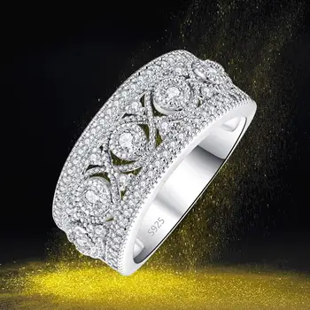 

J.C round Cut Tanzanite & Ruby White Topaz Emerald 925 Sterling Silver Ring Size 6 7 8 9 Women Classic Fine Jewelry Gift