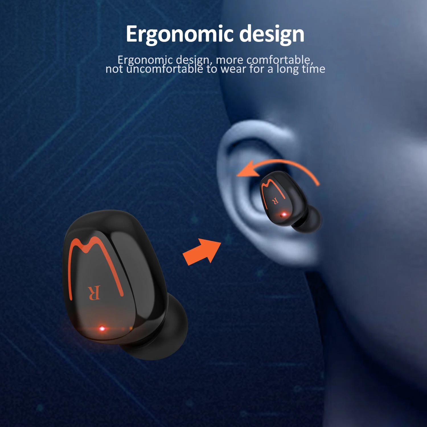 McGeSin New Bluetooth Earphones Music Ecouteur Bluetooth Wireless Headset IPX7 Waterproof Sport Earbuds HD Call With Microphone