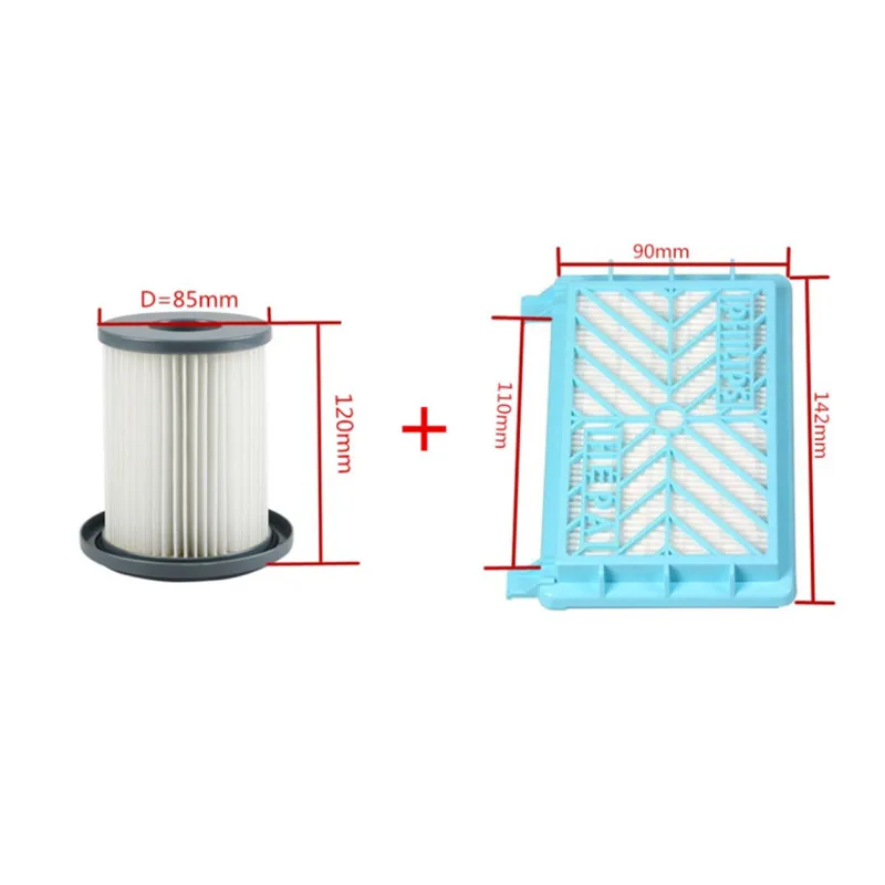 Аксессуары для очистки 2 шт. фильтр HEPA + Philips FC8720 FC8724 FC8732 FC8734 FC8736 FC8738 FC8748 | Бытовая