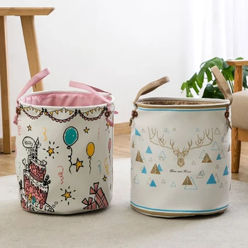 

Cute Animal Laundry Basket Foldable Toy Storage Picnic Dirty Clothes Basket Box Cotton Wash Clothes Box Baby Organizer