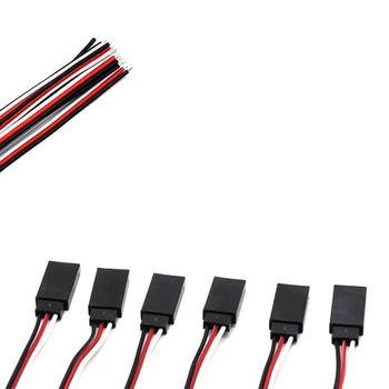 

100Pcs 15cm Single Header Female 3P 30 Core Filaments DuPont Wire Extension Leads For Airplane Model Serve Motor Black-Red-White