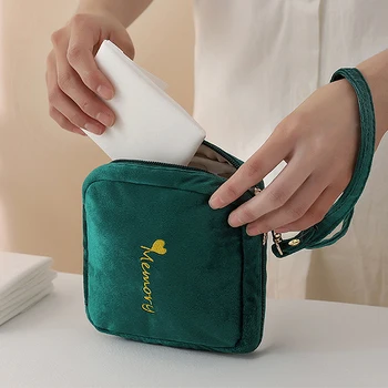 

Lipstick Makeup Bag Coin Purse Candy Color Keys Card Mini Digital Product Pouch Household Portable Sanitary Napkin Storage Bags