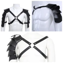 Мужское черное нижнее белье из искусственной кожи с регулируемым ремнем, экзотические майки для БДСМ, игры для взрослых, панк