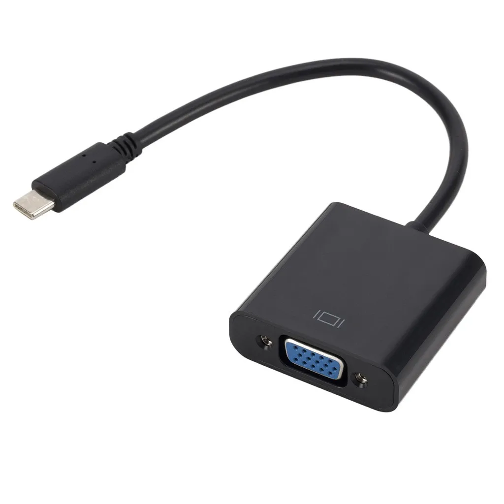 25 USB3.1 type C к VGA Кабель-адаптер USB-C мужчин и женщин VGA линия передачи видео для ноутбука мобильного телефона с тип-c