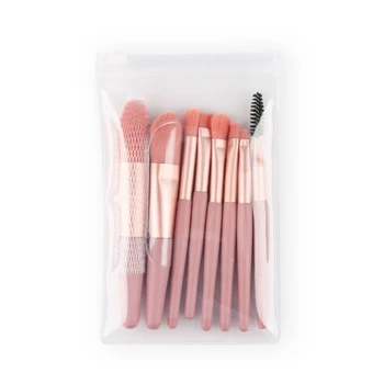 

8pcs Mini Travel Makeup Brushes Set Foundation Brush Loose Powder Brush Eyeshadow Eyebrow Eyelash Brush Kit