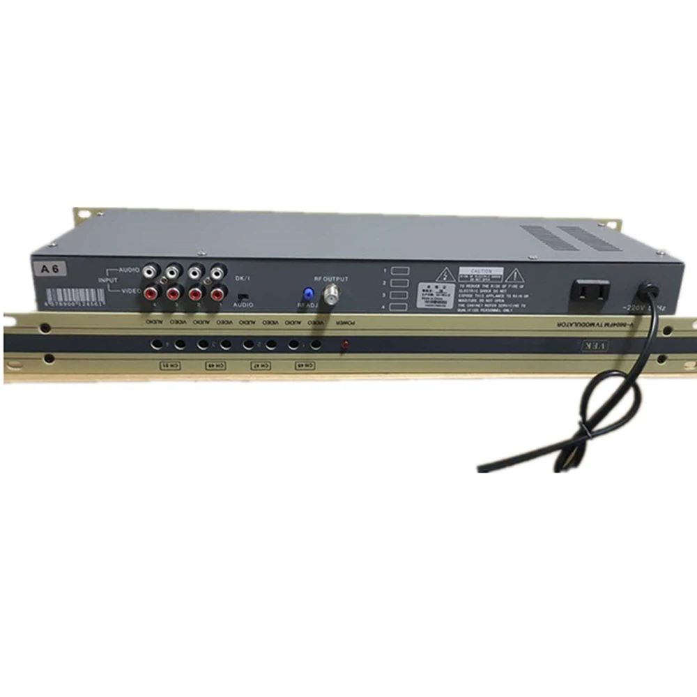 4860FM frequency isolation cable old TV program front-end analog radio RF output converter 4-channel modulator | Электроника