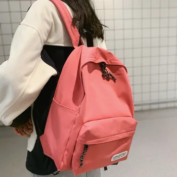 

2020 Student Girl Backpack Cute Nylon Women School Bag Ladies Travel Kawaii Backpacks Female Book Fashion Bags Simple New Trendy
