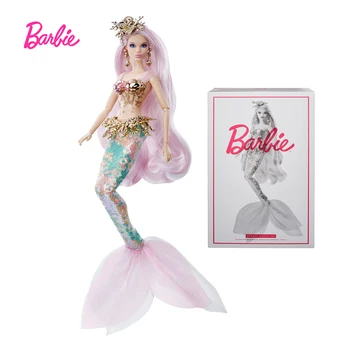 Barbie griego mítico Musa sirena encantadora muñeca con Coral tocado pelo Rosa colección juguete de muñeca Barbie FXD51