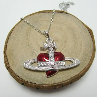 European and American fashion big red large love necklace | Украшения и аксессуары