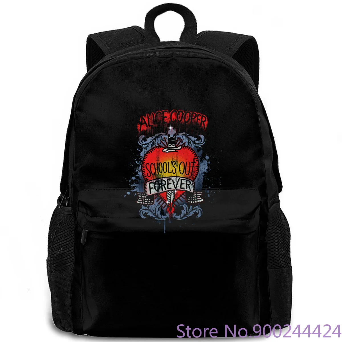 Alice Cooper Schools Out Forever Knife Heart Black New Official Summer Mens Print backpack | Багаж и сумки