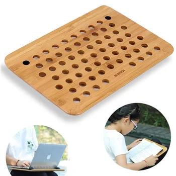 

High Quality Samdi Gaming Laptop Cooler Wooden laptop tray pad for writing reading Laptop Cooling Pad Notebook Stand for Laptop
