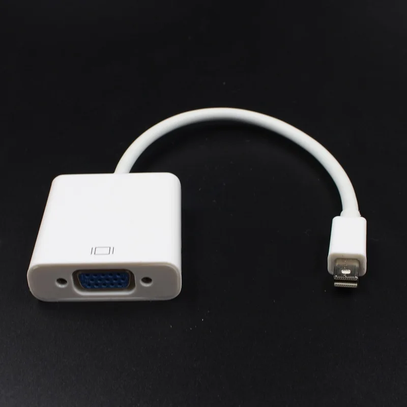 Для MacBook Air Pro iMac Mac Mini Thunderbolt Mini display port Mini DP To VGA Кабельный адаптер 1080P(белый
