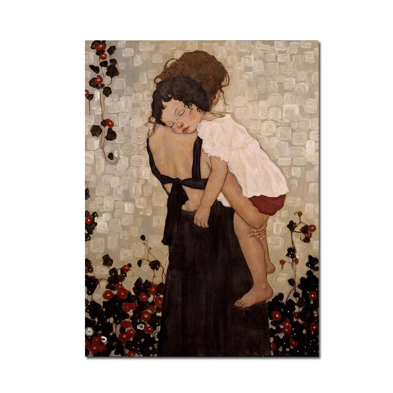 Настенная картина Мама и ребенок Густава Климта|Рисование каллиграфия| |