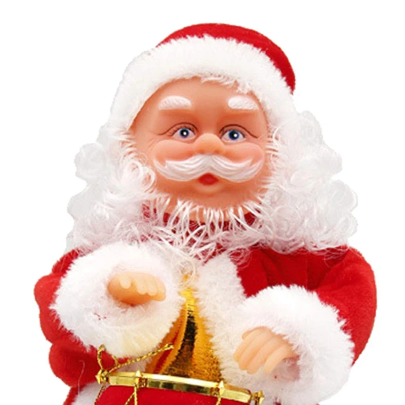 Креативный Рождественский Электрический барабанный Санта-Клаус Поющий танцующий кукла игрушка подарок на Новый год для детей игрушка Navidad