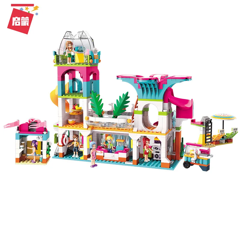 Просветить друзей приморский пляж слайд парк развлечений дома вечерние Дельфин