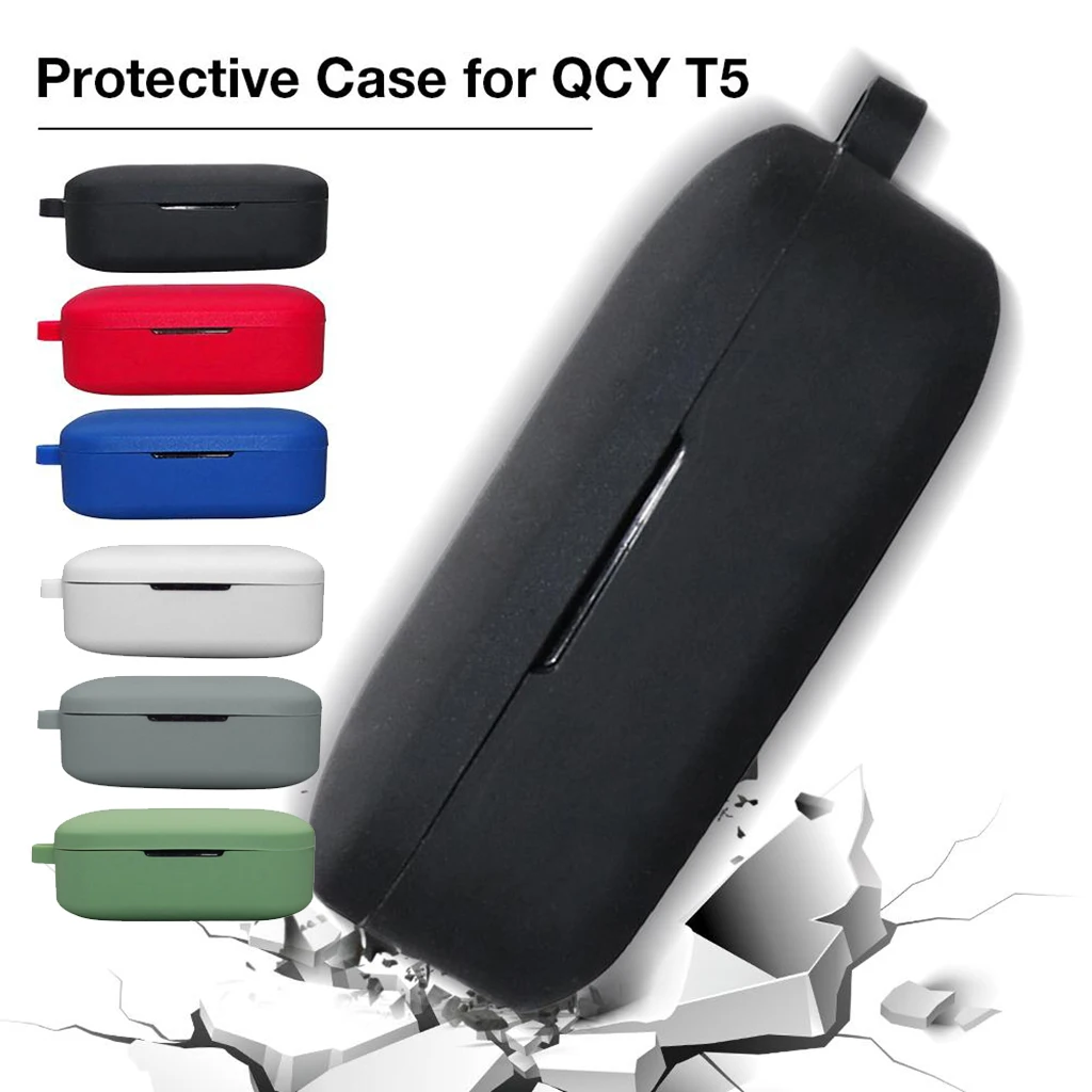 Мини Мягкий силиконовый чехол для QCY T5 противоударный наушников s защитный