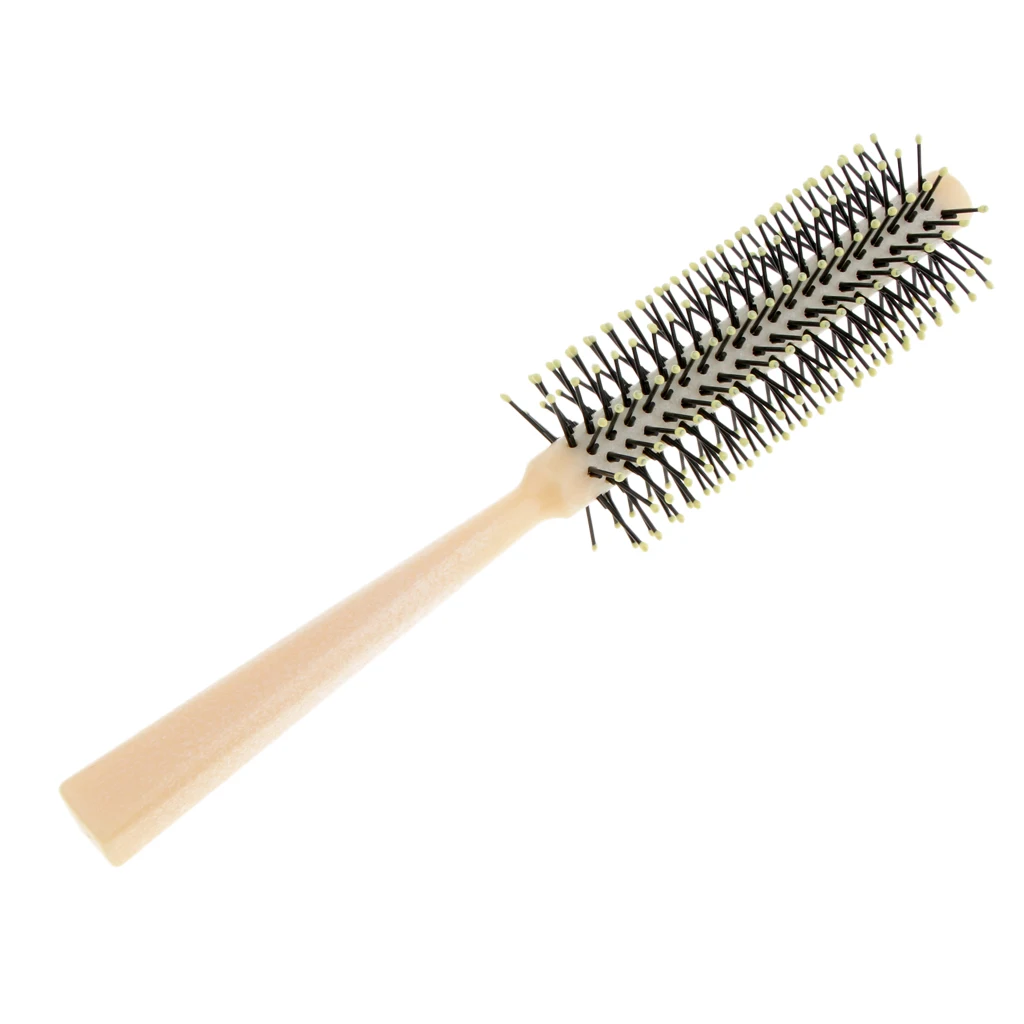 Plastic Small Roll Round Brush Curly Hair Styling Comb Ball Tips Scalp Massager
