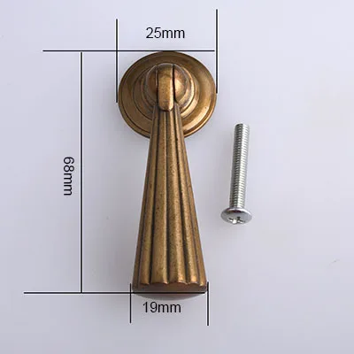 BRONZE Современный простой ретро хромированный бронзовый подвесной ящик комод ТВ шкаф для обуви ручка для мебели дверная ручка - Цвет: BRONZE