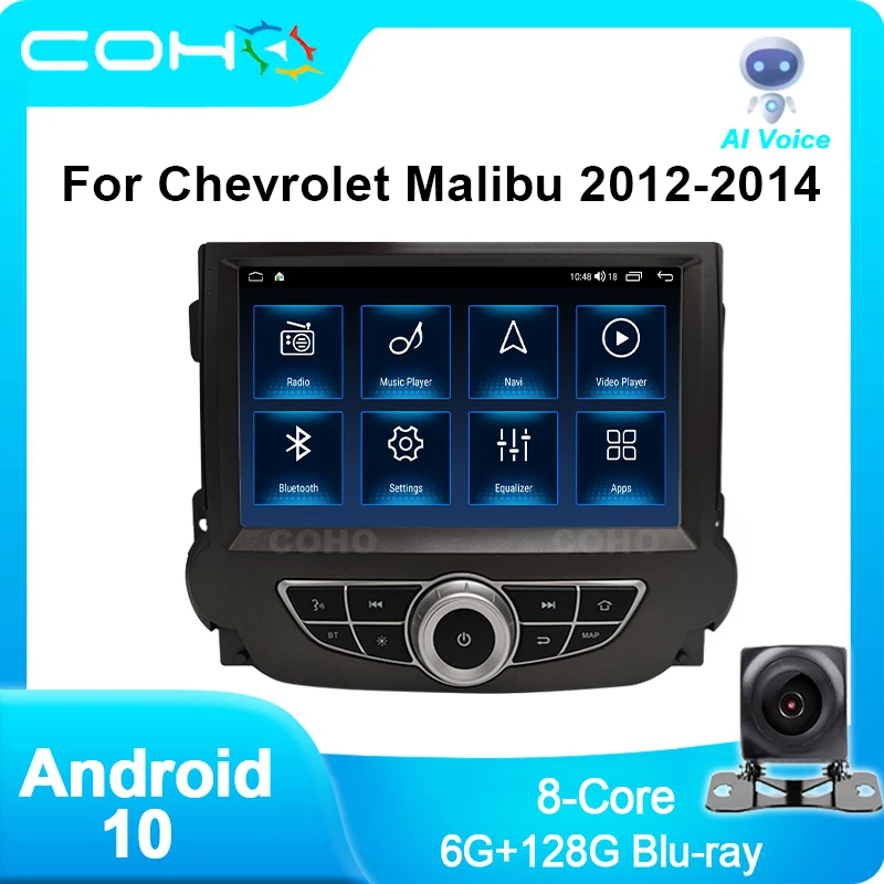 

COHO 8 Core Android10 RAM 8G ROM 256G For Chevrolet Malibu 2012-2014 GPS navigation car radio audio stereo Carplay