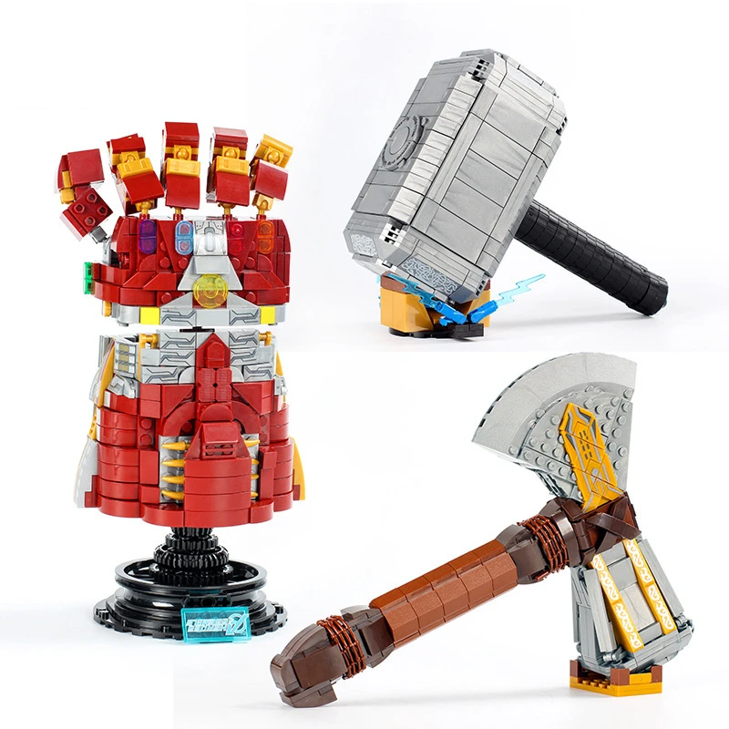 

NEW ideas Series Avengers iron Man Infinity Thanos Gauntlet Building Blocks Model Sets Bricks Marvel Movie For Children Toys