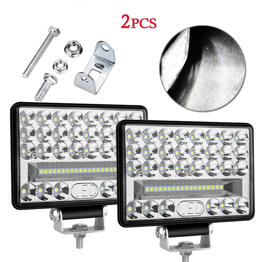 1 шт./2 шт. 9 V-30 V 144W автомобильный Грузовик трактор 48LED рабочий светильник для вождения 6000лм 6000K белый большой вид 4WD внедорожник рабочий светильник