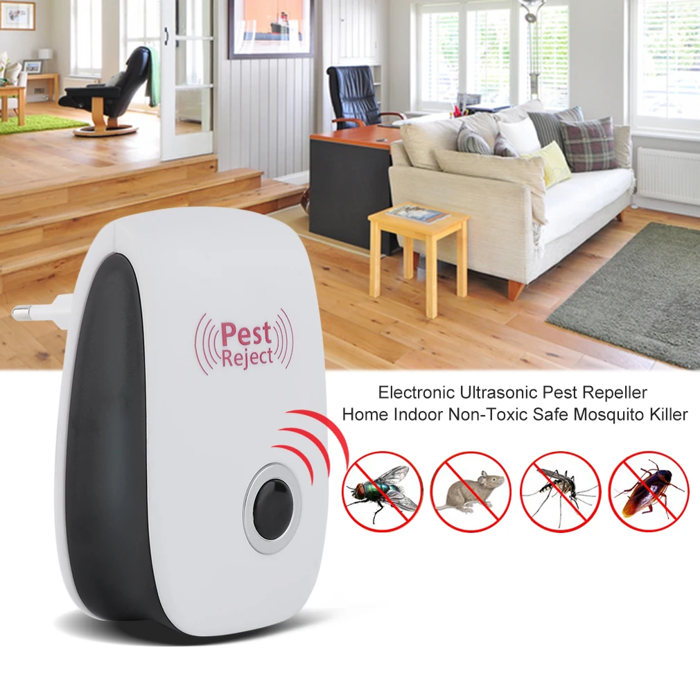 Hot Ultrasonic Rechargeble EU/US Plug Cockroach Repellent Insect Pest Mouse Repeller Electronic Anti Mosquito Repellen | Дом и сад
