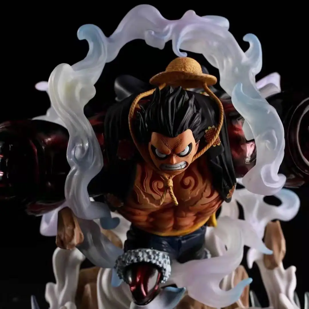 

Diffuse Will One Piece Nautical King Iron Fist Luffy Statue Garage Kit Figurine Decoration