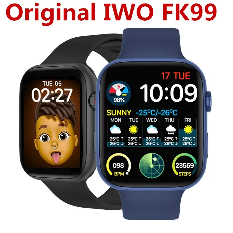 Оригинальные Смарт-часы IWO FK99 для мужчин и женщин 44 мм 2021 дюйма Bluetooth звонки