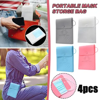 

Folding Portable Storage Bag, Mask Storagebox, Portable Mask Storage Clip Dust-proof Pollution-proof Security Mask Holder Masque